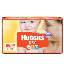 HUGGIES CARE DIAPERS MEDIUM 30 U